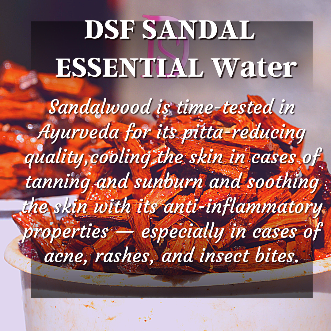 डीएसएफ चंदन जल II डीएसएफ चंदन हाइड्रोसोल II डीएसएफ चंदन आवश्यक जल