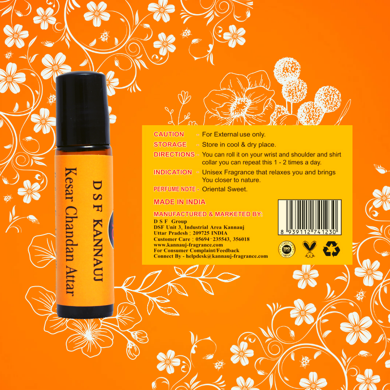 पुरुषों और महिलाओं के लिए केसर चंदन अत्तर