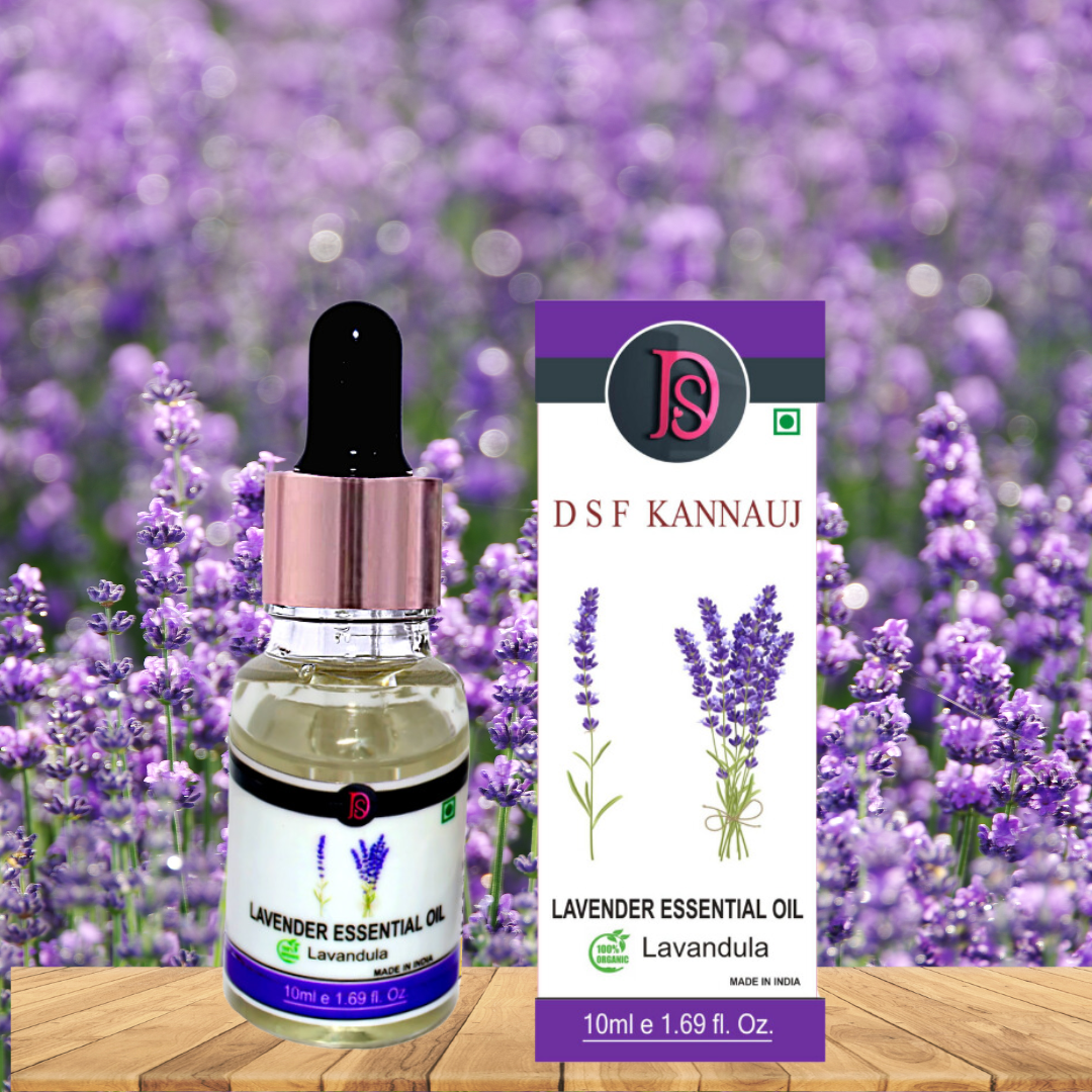 Pure lavender essential oil bottle by DSF Kannauj