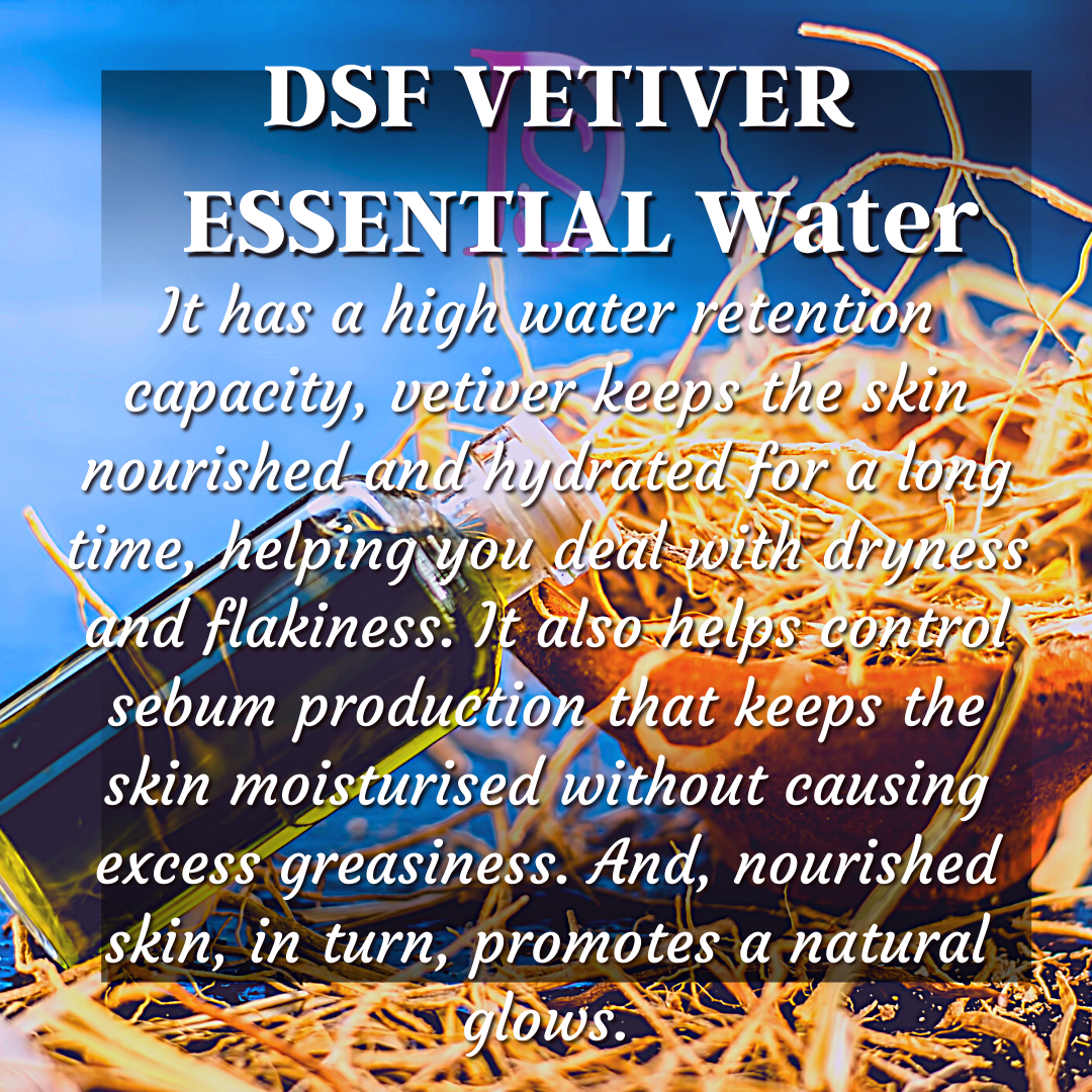 डीएसएफ वेटिवर जल II डीएसएफ वेटिवर आवश्यक जल II डीएसएफ वेटिवर हाइड्रोसोल II डीएसएफ वेटिवर पुष्प जल